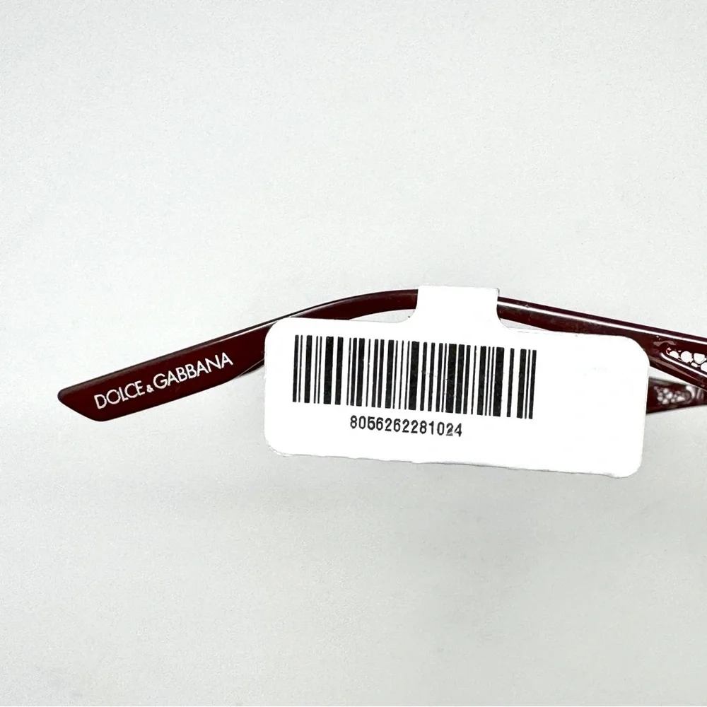 DOLCE & GABBANA Lace Square Sunglasses 57mm In Bordeaux - Picture 9 of 16